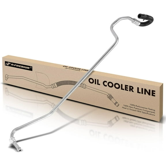 A-Premium Automatic Transmission Oil Cooler Line Hose Assembly Compatible with Ford F-250 Super Duty F-350 Super Duty 2008-2009 5.4L 6.8L