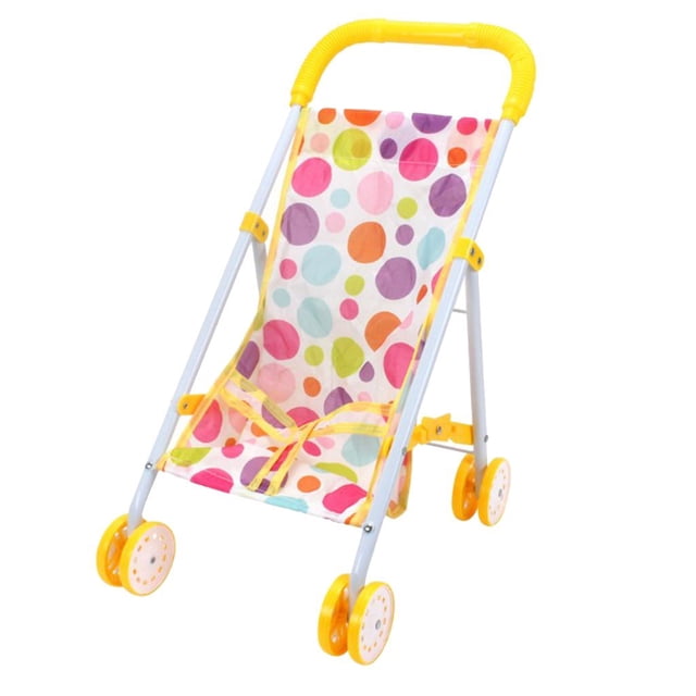 Cochecito de bebé plegable de 12 pulgadas y 30 cm, colorido y encantador, para juego de simulación. re