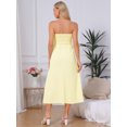 thumbnail image 5 of DARING DIVA Women's Gingham Strapless Maxi Summer Casual Sundress Large Yellow, 5 of 7