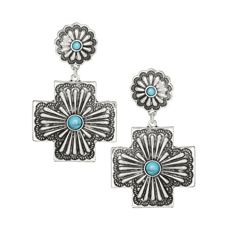 Jessica Simpson Faux Turquoise Stone Drop Earring