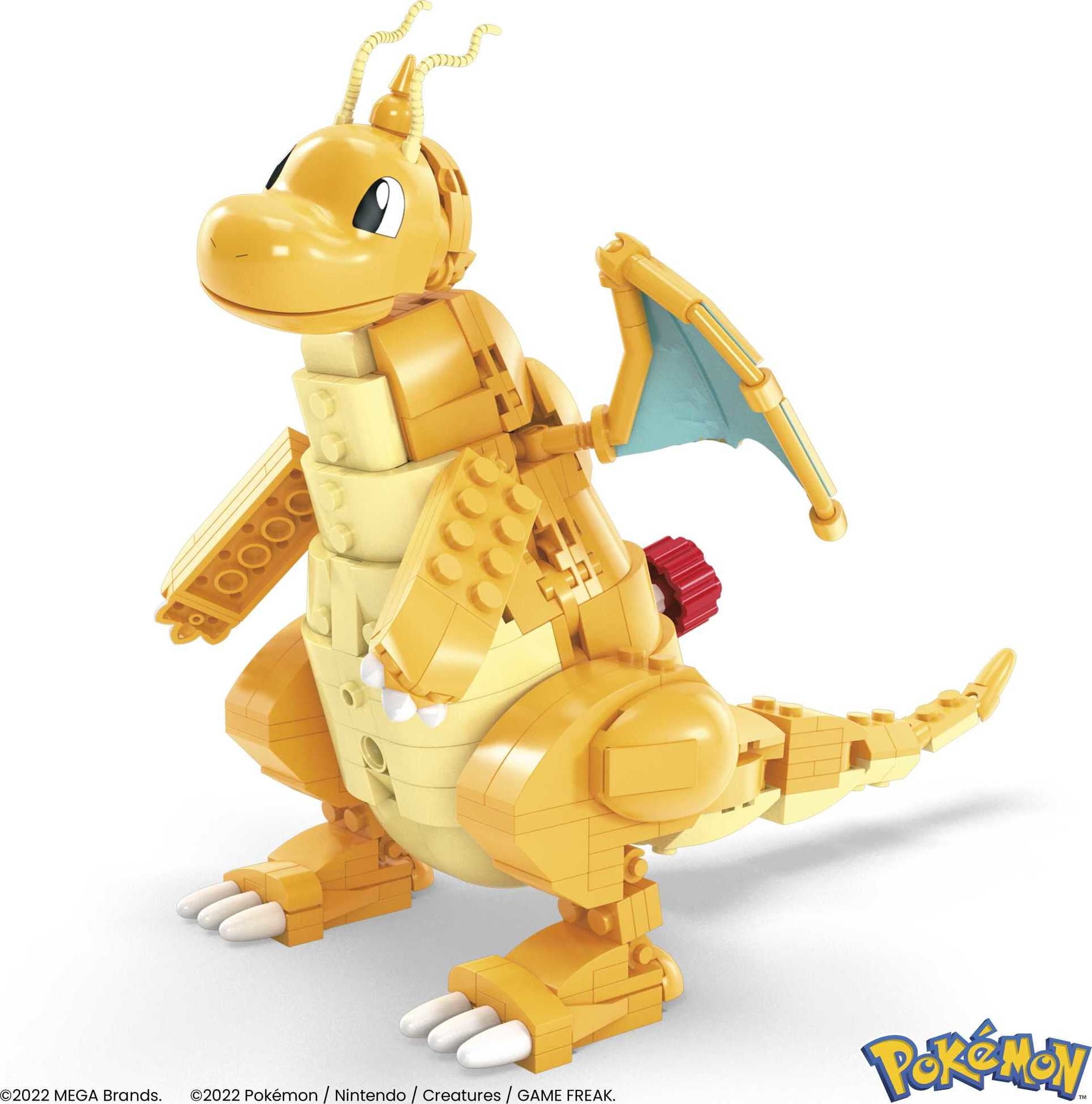 Pokemon Dragonite Mega Bloks Construx Build With Motion Set HKT25 387 pcs