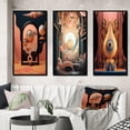 thumbnail image 1 of Designart "Awakening of Consciousness Future Geometry II" Modern Geometric Framed Wall Art Set Of 3 - Pink Abstract Frame Gallery Set For Office Decor, 1 of 6