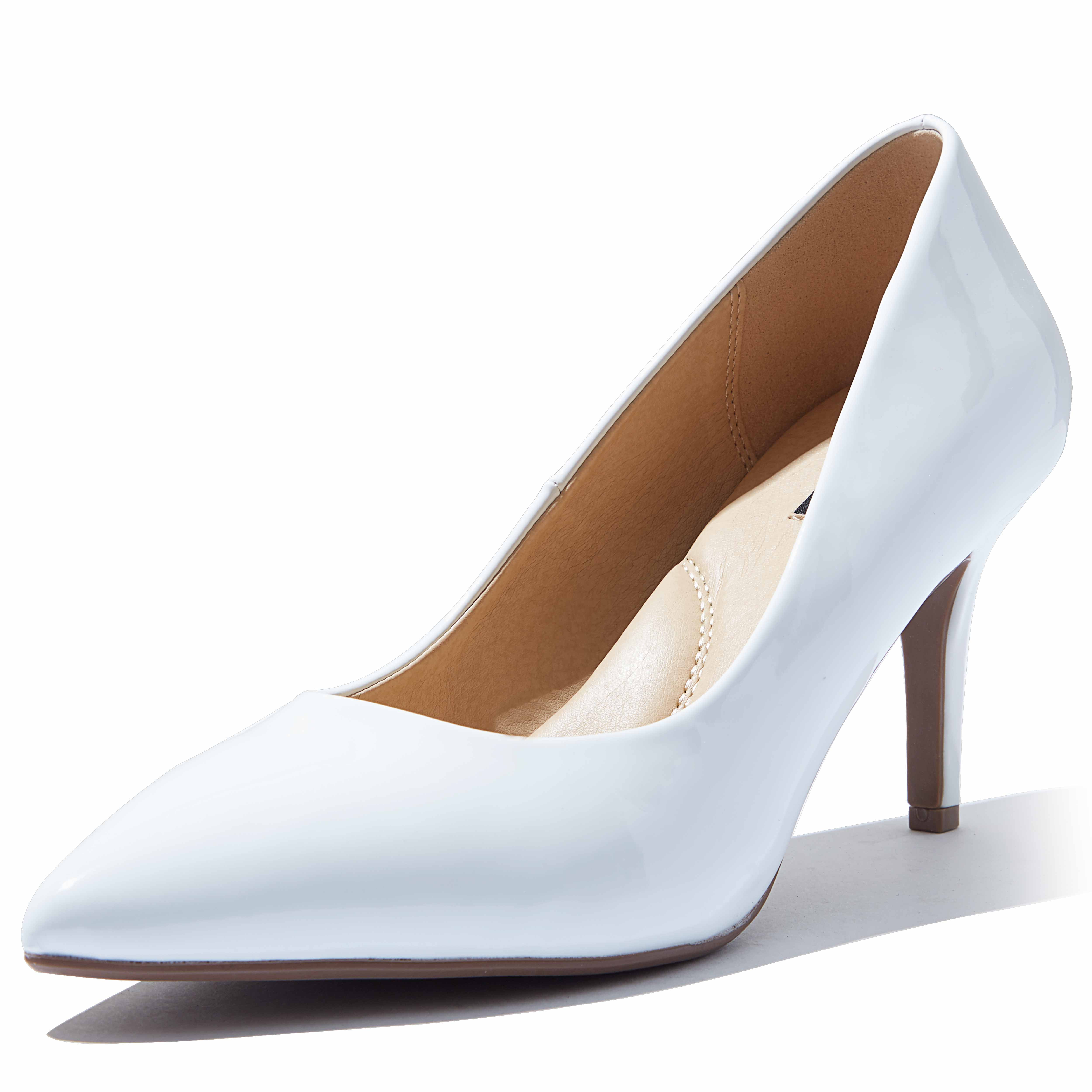 Womens Classic Pointed Toe Slip On Dress Shoes Low Heel Pumps Wedding Shoe 