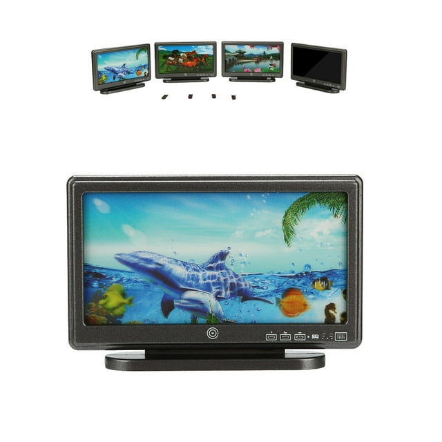 Fiudx Liquidación De Ahorros De Verano 1/12 Escena En Miniatura Modelo De Pantalla Ancha Accesorios Para Casa De Muñecas Mini Tv Juguete Para Niños