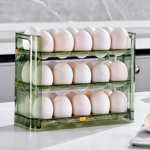 Nueva caja de almacenamiento de huevos, organizador para refrigerador, contenedores de alimentos, estuche protector para mantenimiento fresco de huevos, bandeja dispensadora, cajas de almacenamiento