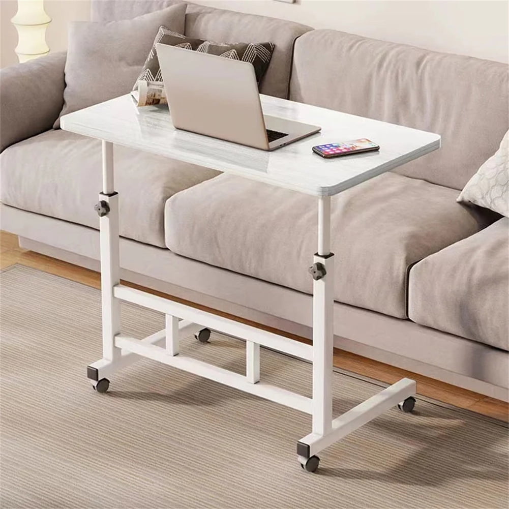 Adjustable Height Mobile Stand Up Desk With Wheels, Portable Standing Desk, Portable Rolling Laptop Desk, Small Computer Desk For Home Living Room