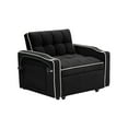 thumbnail image 6 of 1 versatile foldable sofa bed in 3 lengths, modern sofa sofa sofa velvet pull-out bed, adjustable back and with USB port and ashtray and swivel phone stand, 6 of 12