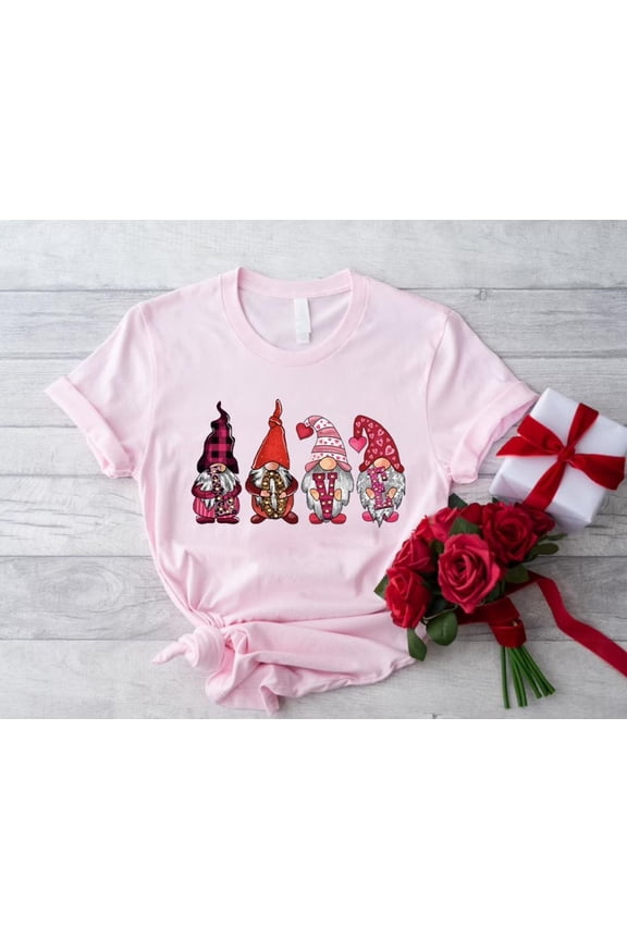 Valentine Gnome Shirt, Valentine Day Shirt for Women, Gnome Heart Shirt, Valentines Day Gift, Happy Valentines Day Shirt, Valentine SWEATSHIRT All Size S-5XL