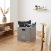 Better Homes & Gardens Cube Storage Bin with Handles, 12.75in W x 15in D x 12.75in H - Polyester & Cotton