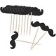 thumbnail image 1 of Mustache 50pcs Cake Toppers Decor Party Decorations Little Man Shower Cupcake Topper Wooden Black Cake Topper Moustache Product Boy Fake Fake Mustache, 1 of 5