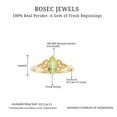 thumbnail image 5 of Rosec Jewels Solitaire Peridot Celtic Knot Ring with Diamond (4X8 mm, AAA Quality), 10K Yellow Gold, US 3.00, 5 of 8