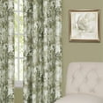 thumbnail image 4 of Green Floral Window Curtain Panel: 50" x 84", Lined Blackout 8 Grommet Panel, 4 of 5