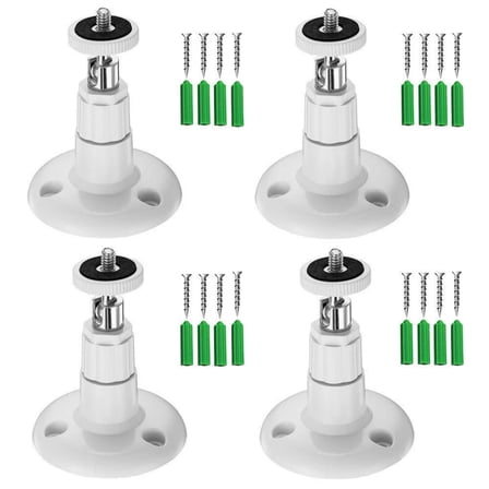 ARCADORA Camera Wall Mount for Arlo Pro Arlo Ultra Arlo HD Arlo Go 4 Pack Adjustable 360° Swivel Security Camera Mounting Bracket