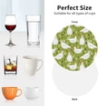 thumbnail image 6 of Lsque Lovely Chickens Pattern 4" Drink Coasters Set of 4, PVC Leather Absorbent Coasters, Table Coaster Set Decorative Coffee Cup Coasters Housewarming Gift -Round Shape, 6 of 6