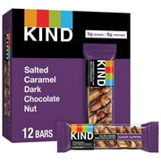 KIND Gluten Free Salted Caramel & Dark Chocolate Nut Snack Bars, 1.4 oz, 12 Count Box