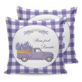 thumbnail image 7 of Outdoor Throw Pillow Cover Rustic Farm Car with Lavender Waterproof Cushion Covers 2 Pack Purple White Buffalo Gingham Pillow Cases Home Decoration for Patio Garden Couch Sofa, 7 of 7