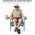 thumbnail image 5 of Dycanpo Adirondack Chairs Set of 4 with Cup Holder, 300lbs Weather Resistant, Blue Turquoise, 5 of 8