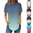 thumbnail image 4 of Diufon Womens Tops Summer Short Sleeve Gradient Color Dress Shirts Soft Casual Loose Basic T-Shirt, 4 of 4