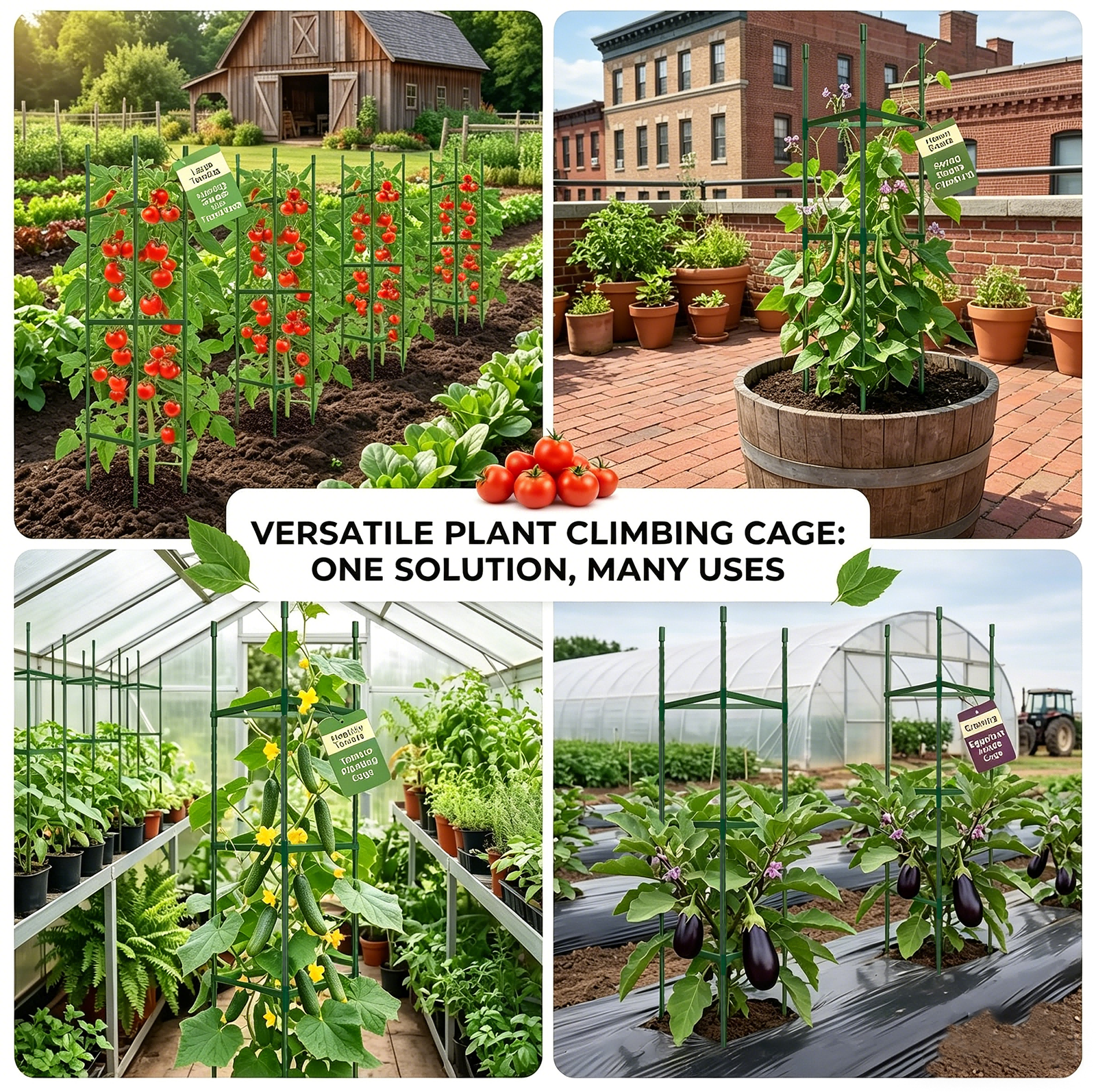 3 Pack Tomato Cages for Garden,51.2"H×11.8"W Tomato Cage Trellis-Upgraded Hexagon Connector,Heavy Duty Adjustable Tomato Stake Support for Raised Garden Bed