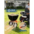 thumbnail image 2 of Memoryfield Tow Behind Broadcast Spreader, 130 lb Capacity Lawn & Garden Fertilizer Spreader, Pull Behind Seeder for Seed, Salt & Ice Melt, Black & Orange, 2 of 8