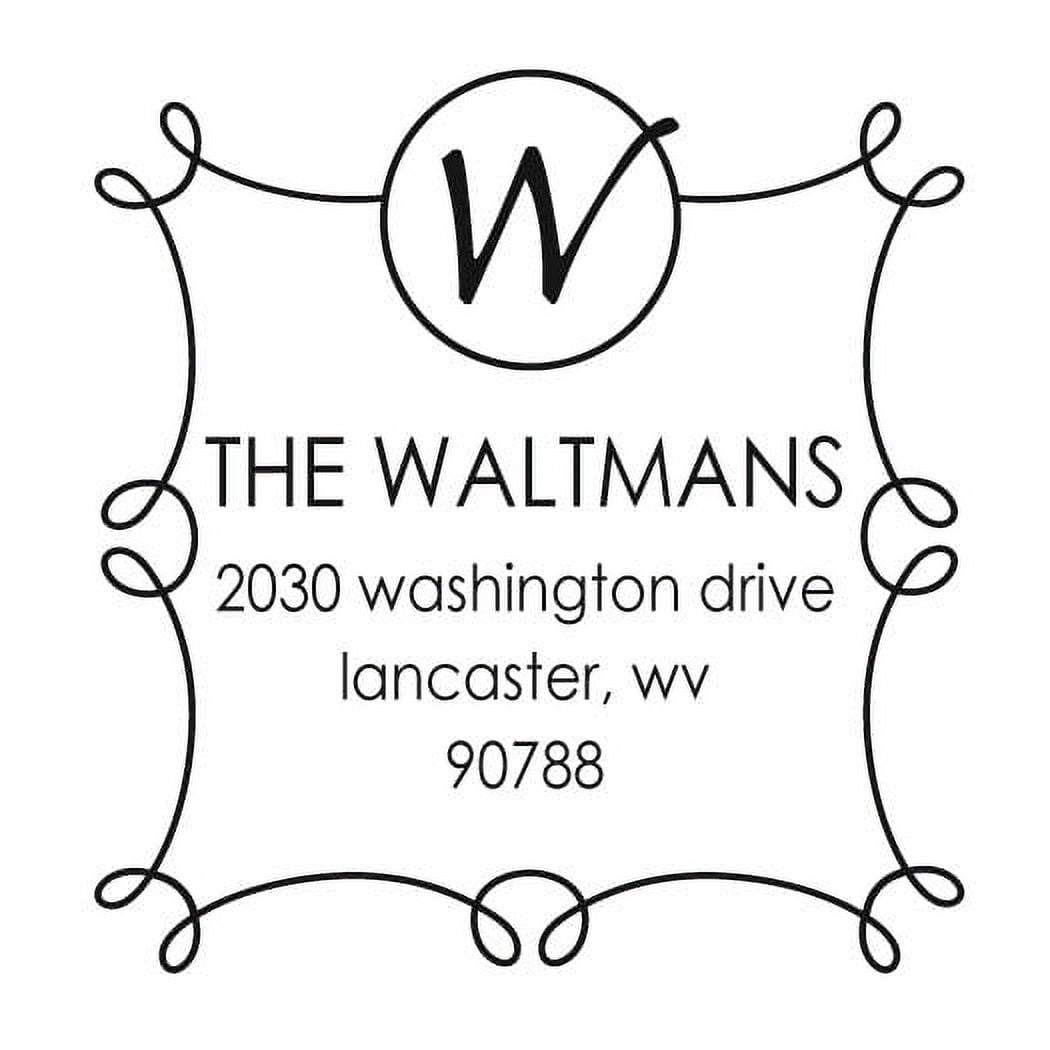 Personalized Square Self Inking Rubber Stamp - The Waltmans