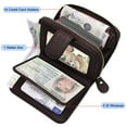 thumbnail image 3 of Étui pour Cartes de Crédit Protection Rfid Porte-Cartes Portefeuille Femme Cuir avec 12 Cartes 4 Fenêtres d'Identité et 2 Compartiments de Poche pour Pièces d'Argent Portefeuille Femme Petit Portefeuille Femme, 3 of 7