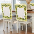 thumbnail image 2 of Yellow Lemons Fruits Chair Covers Set of 1 Green Leaf Buffalo Plaid Farm Plant Chair Back Covers Stretch Removable Washable Slipcovers Protector for Dining Room Kitchen Party Decor, 2 of 9