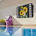 thumbnail image 6 of Outdoor TV Cover 40 to 43 Inches, Sunflowers Vintage Floral Bee Farmhouse Black Buffalo Plaid Waterproof TV Cover with Remote Control Pocket, Flat Screen TV Cover Protector for Outside TV, 6 of 6