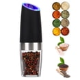 thumbnail image 2 of Gustave Gravity Electric Pepper Salt Grinder Battery Operated Automatic Pepper and Salt Mill Grinder with LED Light, Adjustable Coarseness, 1 Pack, 2 of 8