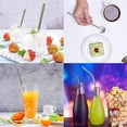 thumbnail image 3 of Pajitas De Metal De Acero Inoxidable Pajitas Para Beber Portátiles Con 2 Cepillos De Limpieza Y Bolsa Pajitas De Metal Dobladas Y Rectas Para Café Con Jugo De Limonada Moyic HA041732-03, 3 of 6
