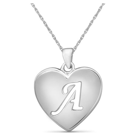 JewelersClub Initial Letter Pendant for Women | Customizable Sterling Silver A AlphabetMonogram Necklaces for Girls | Cursive Script Capital Letters | Personalized Jewelry Gift for Her
