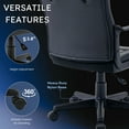 thumbnail image 3 of Snugway Ergonomic Gaming Chair - Adjustable Swivel Computer Desk Chair with PU Leather,Blue, 3 of 8