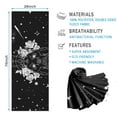 thumbnail image 2 of Black Gothic Cat Rose Moon Pattern Hot Yoga Mat Towel Non Slip for Hot Yoga - Quick-Drying Yoga Mat Cover with 4 Corner Pockets with Travel Bag - Hot Yoga Towel Non Slip 70"x26", 2 of 6