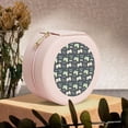 thumbnail image 6 of Yiaed Gamers Print Travel Jewelry Case Bridesmaid Gift Boxes Jewelry Travel Organizer Small Round Jewelry Box Mini Storage-Pink, 6 of 7