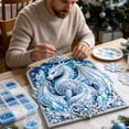 thumbnail image 4 of 3D Layered Dragon Diamond Kit 10x12in, Round Drill Canvas Wall Art, Christmas Decoration Indoor Wall Ornament Home Tabletop Decor, 4 of 7