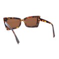 thumbnail image 4 of Womens Narrow Rectangle Square Cat Eye Mod Plastic Sunglasses Tortoise - Brown, 4 of 4