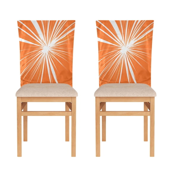 Decorative Chair Back Cover One Size x2 Chair Cover Dining Chair Slipcovers Chair Back Decoration Festival Chair Decoration Orange Line