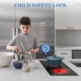 thumbnail image 3 of Jessier 12 Inch Electric Cooktop - 2 Burners Countertop & Built-in Electric Stove Top, 120V Plug in Electric Cooktop, Timer, Child Safety Lock, Over-Temperature Protection, Sensor Touch Control, 3 of 7