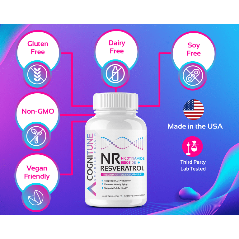 Complément NAD3 Anti-Âge – 120 Gélules, Activateur NRF2, Naturel, Fabriqué En Chine