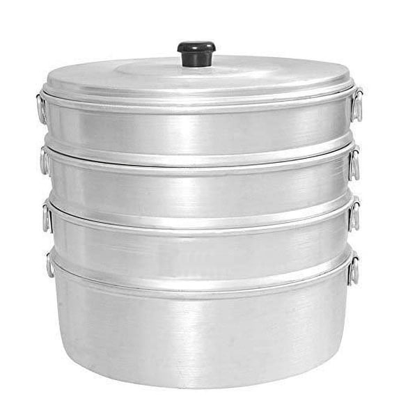 Aluminum 4-Tier Momos Steamer/Maker for Home & Commercial Purpose (14 Liters)