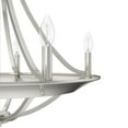 thumbnail image 4 of Hunter - Perch Point 5-light Brushed Nickel, Medium Size Chandelier, Dimmable, Casual Style, Empire Shaped, for Bedrooms, Kitchens, Dining, Living Rooms - 19417, 4 of 7