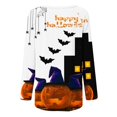 thumbnail image 5 of Karymi Shirts for Women Halloween Full Print Raglan Long Sleeve Tunic Tee, Casual Scoop Neck Loose Pullover Womens Tops, 5 of 5