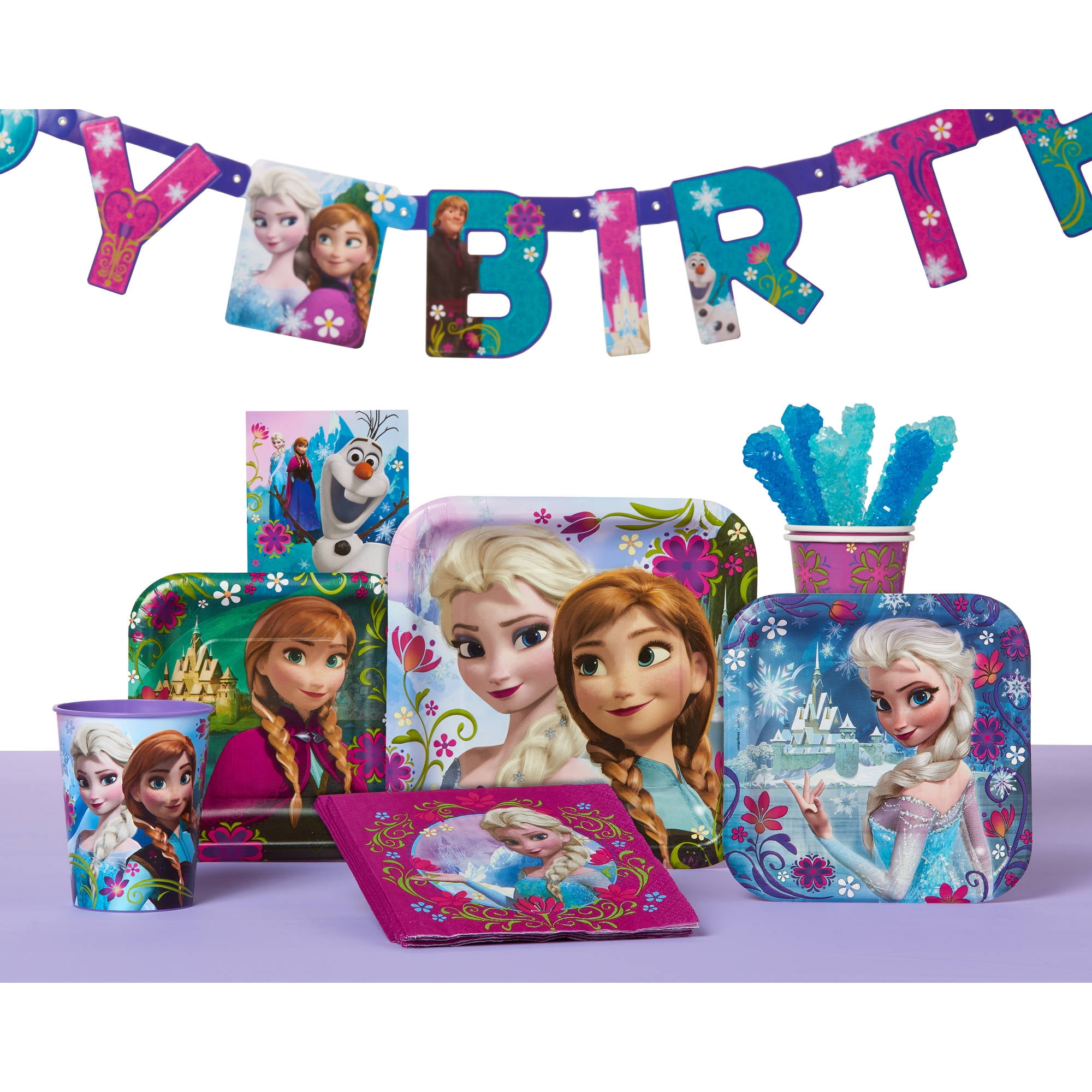 FROZEN HAPPY BIRTHDAY ADD YOUR OWN AGE BANNER Disney Party Decoration 121416