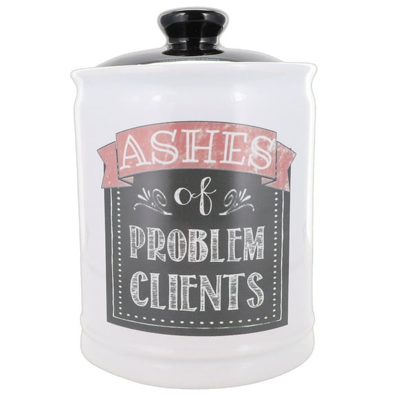 Cottage Creek Ashes of Problem Clients Ceramic Multicolored Piggy Bank, Coworker Gifts