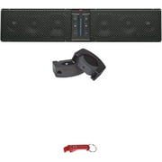 Powerbass XL-650 Bluetooth ATV/UTV 6 Speaker 250 W Soundbar & XL C-Clamps Kit