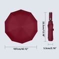 thumbnail image 4 of Hovmgk Windproof Travel Umbrella, Compact Automatic Folding Umbrella with Steel Shaft, Strong Wind Resistance, Portable Waterproof Umbrella with LED Light for Men & Women, Easy Storage, 4 of 6