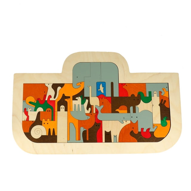 Swedish Uncle Wood exquisite wooden multi-layer puzzle 3-6 years old children's educational imported odorless wooden toys