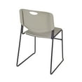thumbnail image 6 of Regency Kahlo 48 in. Round Breakroom Table- Ash Grey Top, Chrome Base & 4 Zeng Stack Chairs- Grey, 6 of 8