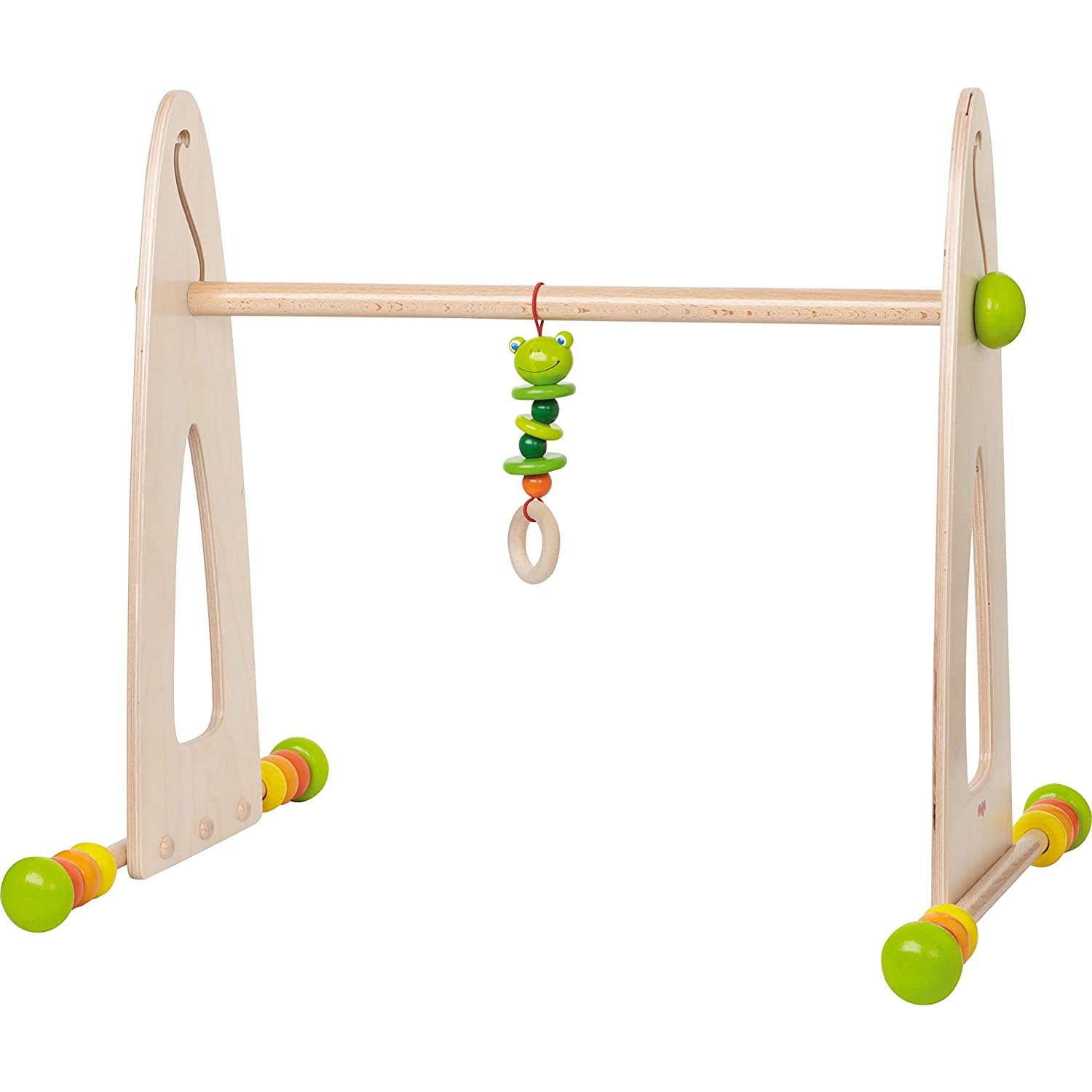 HABA Color Fun Play Gym - Wooden Activity Center with Adjustable Height,  Sliding Discs and Dangling Frog - Walmart.com