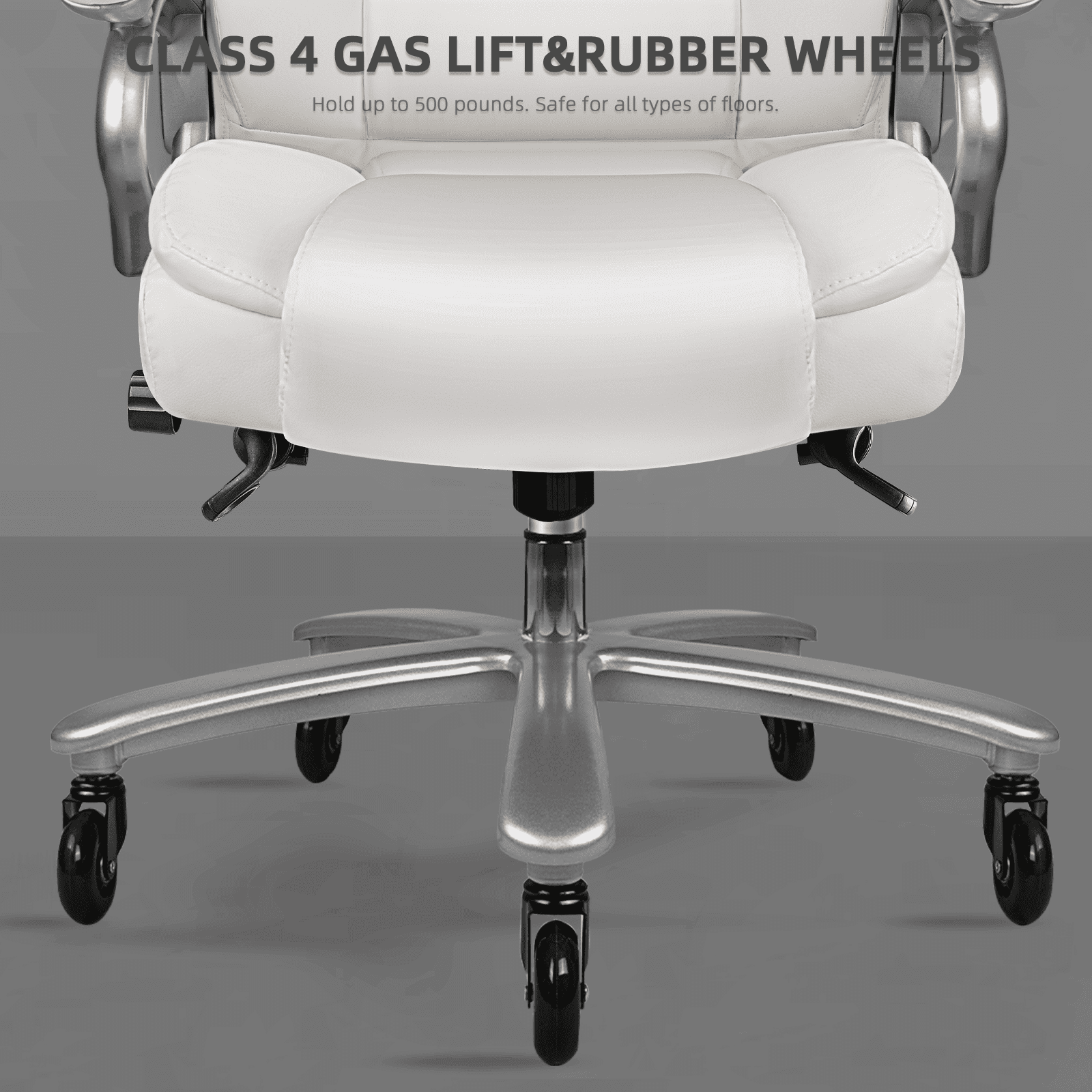 Waleaf Heavy Duty Big and Tall Office Chair 500lbs with Adjustable Lumbar Support,High Back Office Chair for Adults